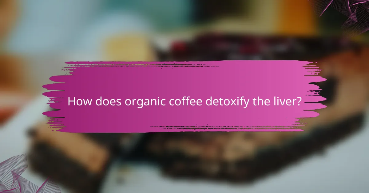 How does organic coffee detoxify the liver?