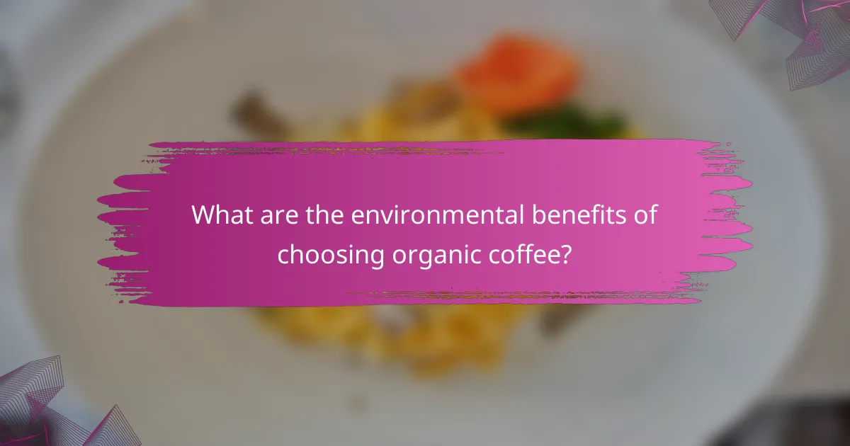 What are the environmental benefits of choosing organic coffee?